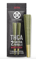 CannaAid THCA 1g 2ct Prerolls Berry Kush (Sativa)