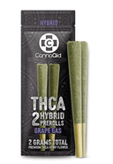 CannaAid THCA 1g 2ct Prerolls Grape Gas (Hybrid)
