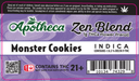 Apotheca THC-A Zen Blend Preroll - 1g - Monster Cookies - Indica