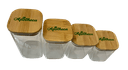 Apotheca Wooden Top Glass Jar - 4 Sizes | Apotheca.org FREE SHIPPING!*
