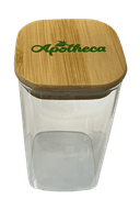 Apotheca Wooden Top Glass Jar - 4 Sizes | Apotheca.org FREE SHIPPING!*