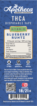 Apotheca THC-A Disposable 1g