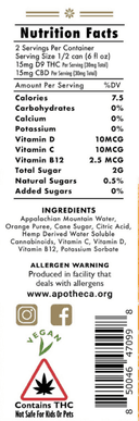 Apotheca Delta-9/CBD Infused Hybrid Seltzer