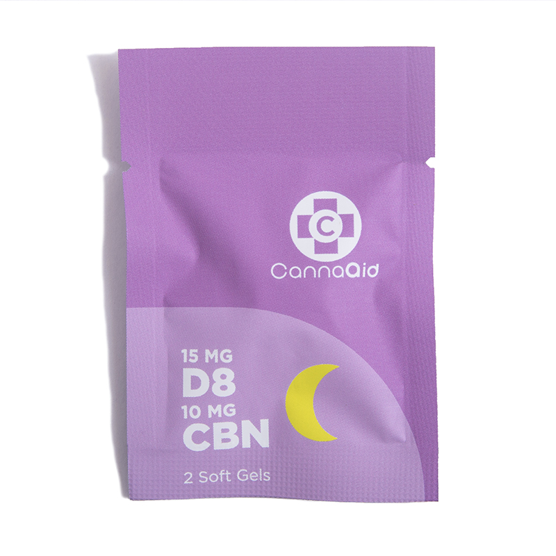 Cannaaid Soft Gels 15 mg D8 10 mg CBN 2 pack