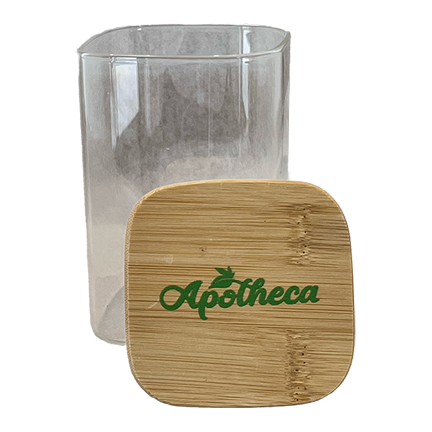 Apotheca Wooden Top Glass Jar - 4 Sizes | Apotheca.org  FREE SHIPPING!*