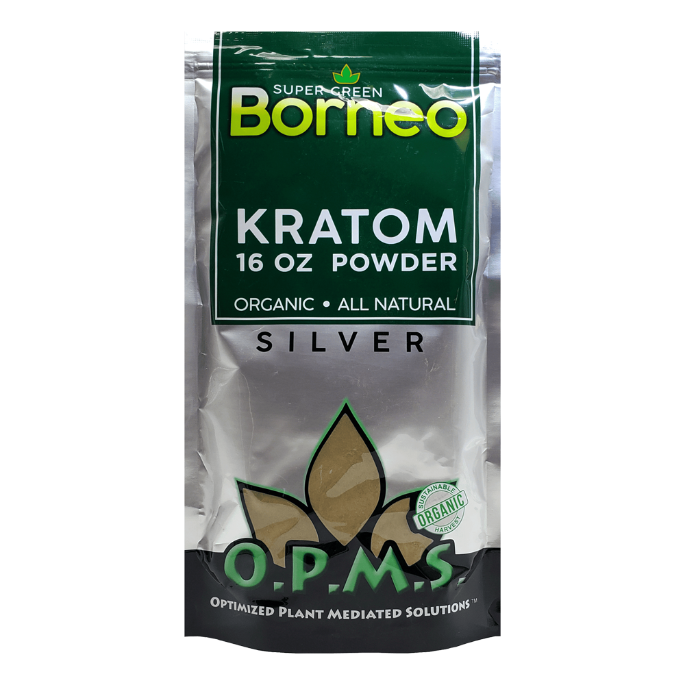 OPMS Super Green Borneo Kratom Powder - Multiple Sizes | Apotheca.org Delivers!