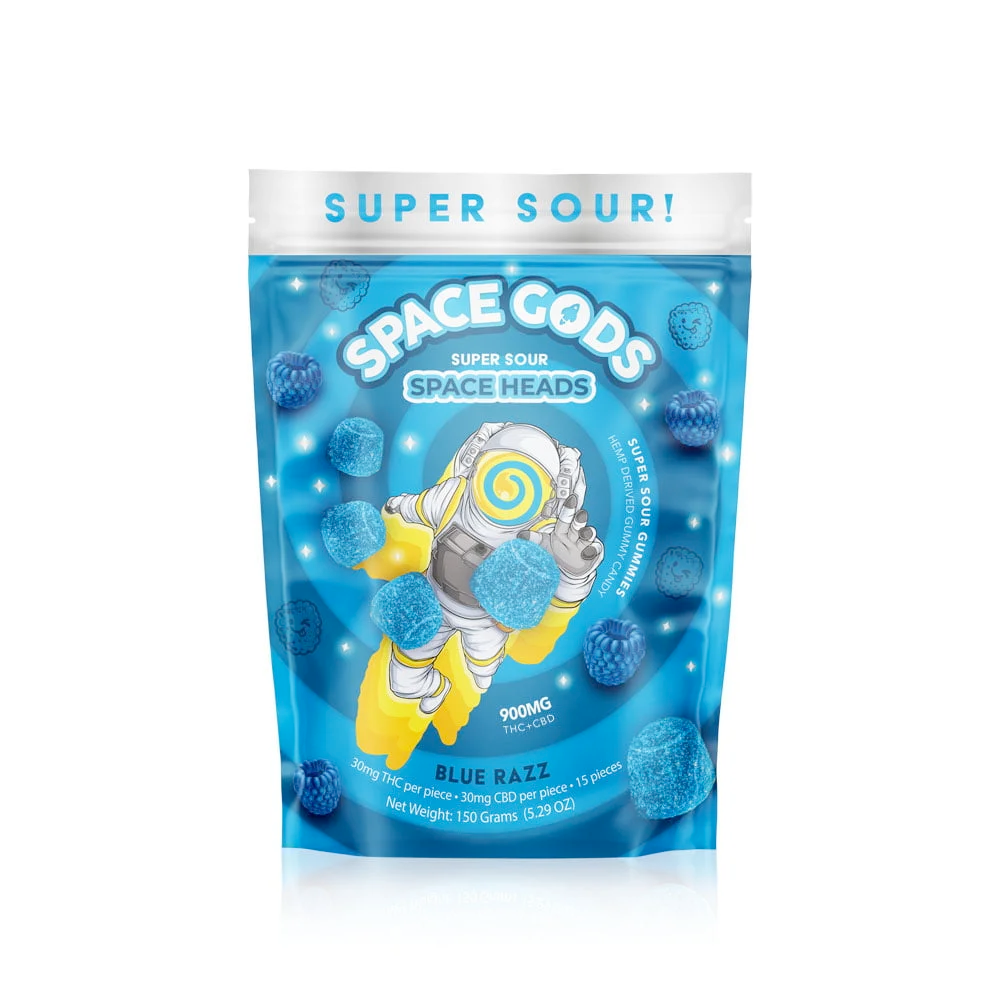 Space Gods D9 Super Sour Space Heads - 900mg - 15pc - 5 Flavors| Apotheca.org FREE SHIPPING!*