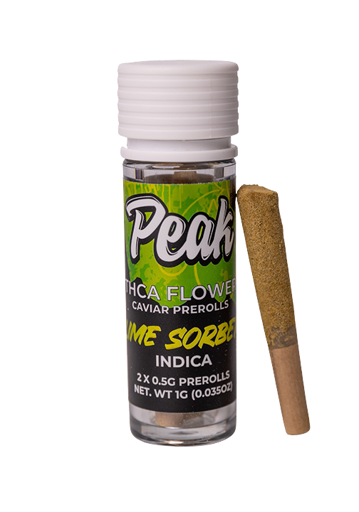 THCA Pre Roll - 2ct - 0.5g ea - Lime Sorbet - Peak | Apotheca.org 4 THC FREE DELIVERY!*