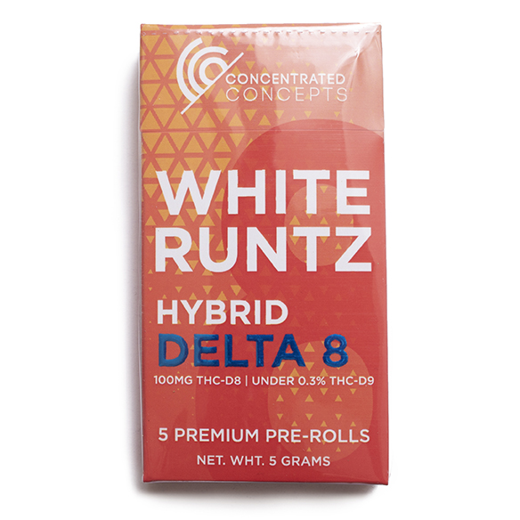 Delta 8 Pre Roll Joints - White Runtz - 5ct - 5g Total | Apotheca.org Delivers THC!