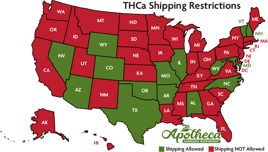 Apotheca.org THCa Shipping Restrictions